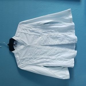 NWOT Rave 100% Cotton White Blouse.